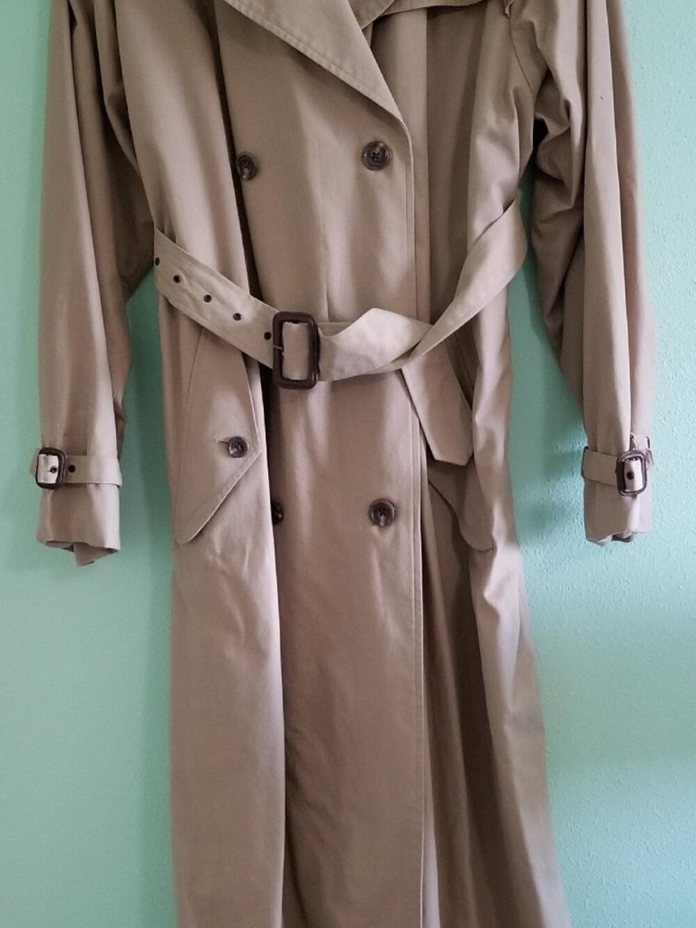 Lauren Ralph Lauren vintage khaki long trench coat women's 10